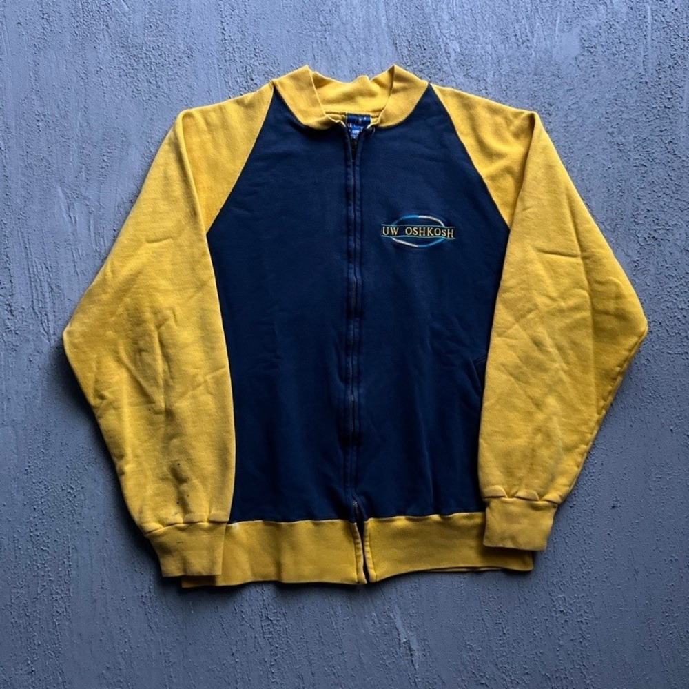 Vintage UW Oshkosh Champion Full Zip Sweatshirt XL Blue 1990s UW